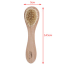 1XNatural Bristles Dry Face Cleansing Brush Facial Exfoliator Bamboo Handle W Bj