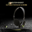 Stereo Headset On-Ear Wired Headphones w/ Noise Canceling Mic for Phone PC