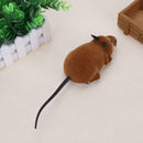 Wireless Electric RC Flocking Rat Toys Pet Cat Remote Control Mouse (Brown) A