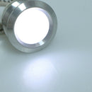 Car Motorcycle 12V 19mm Dash Panel Indicator Light with Wrie Leads White