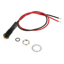 8mm 24V Car Motorcycle Metal Yellow LED Indicator Dash Light Lamp & 2 Wire