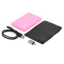 2.5 inch USB 3.0 Hard Disk Enclosure 6Gbps HDD SSD External Case (Pink)