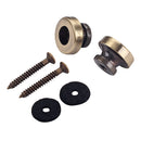 Set Of 6 Pcs Guitar End Pin Strap Buttons Locks Mounting Screws For Musical