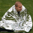 2 Pcs Emergency Survival Space Rescue Thermal Mylar Blankets for Camping 51x82"