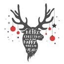 4pcs Merry Christmas Wall Stickers Elk Self-adhesive PVC Removable Decals A