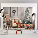 0.9X1.5m Christmas Background Cloth Pictorial Cloth Party New Year Xmas Tree Gif