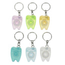 2Pcs 15 Meters Dental Floss Keychain Mini Health Hygiene Key Ring Portab OZ