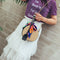Women's straw bag Crossbody bag Woven bag Summer leisure bag Small round si N3Q3