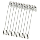 10 Pack Handmade DIY Lapel Pin Sticks Blanks Trays for Mens Suit Boutonniere