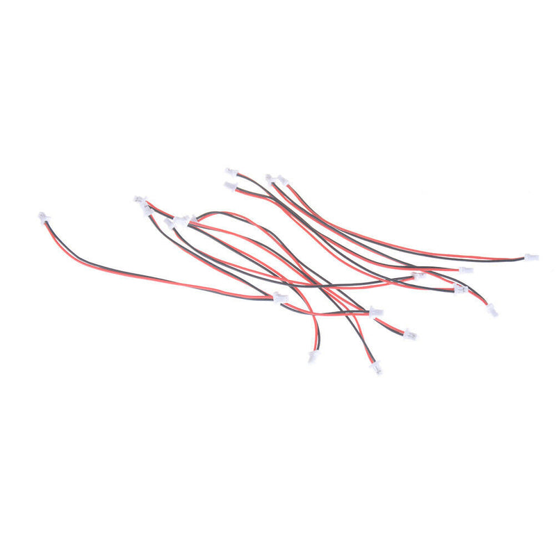 10 x Mini Micro SH 1.0mm 2-Pin JST Double Connector Plug Wires Cables 100MM FT