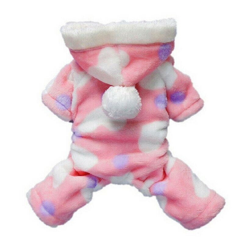 Pet Four Feet Plush Dog Clothes (pink S)