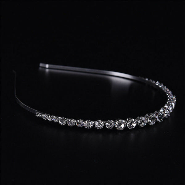 Hair band Crystal Headband Hairband Rhinestone Fine Hair Hoop Hair Accessories,a