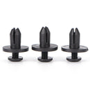 50pcs 6 mm Auto Car Bumper Fender Retainer Push Black Plastic Clips FastenLJ