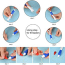 Embroidery Stitching Punch Needle Set Embroidery Pen with Plastic Box for s N6C9