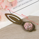 Dried flower design retro metal bookmark document book mark statione random. FT