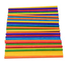 50x Rainbow Color Popsicle Art Craft Sticks Wooden Treat Sticks DIY Gifts