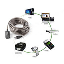 USB 2.0 10M Active Repeater Male to Female Extension Cable Adapter Cord Black