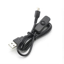 2.5A W/ Switch Micro USB Phone Charging Cable Electronic Fast For Raspberry Pie