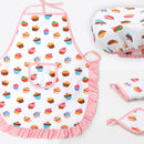 2 Sets Kids Baking Sets for Girls, Real Kids Cooking Set with Hat and Apron,