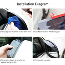 2X Side Rear Mirror Visor Car Accessories Rain Snow Guard Black Eyebrow US.