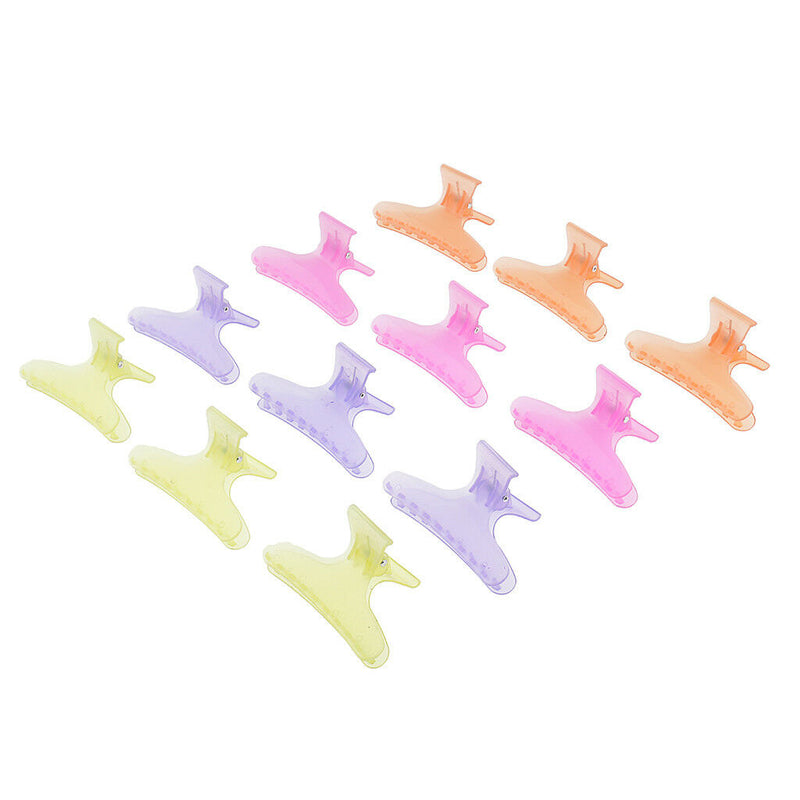 12pcs Women Practical Plastic Butterfly Style Grip Hairpin Hair Claws Clips