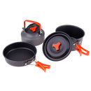 Camping Cookware And Pot Set Nonstick Aluminium Pot Pan Kettle For Travel