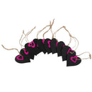 10 Wood Mini Chalkboard Hanging Tag Wedding Gifts Party Favors Fuchsia Heart