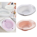 Plastic Sitz Bath Tub Basin for Pregnant Hemorrhoids Avoid Squating Pink