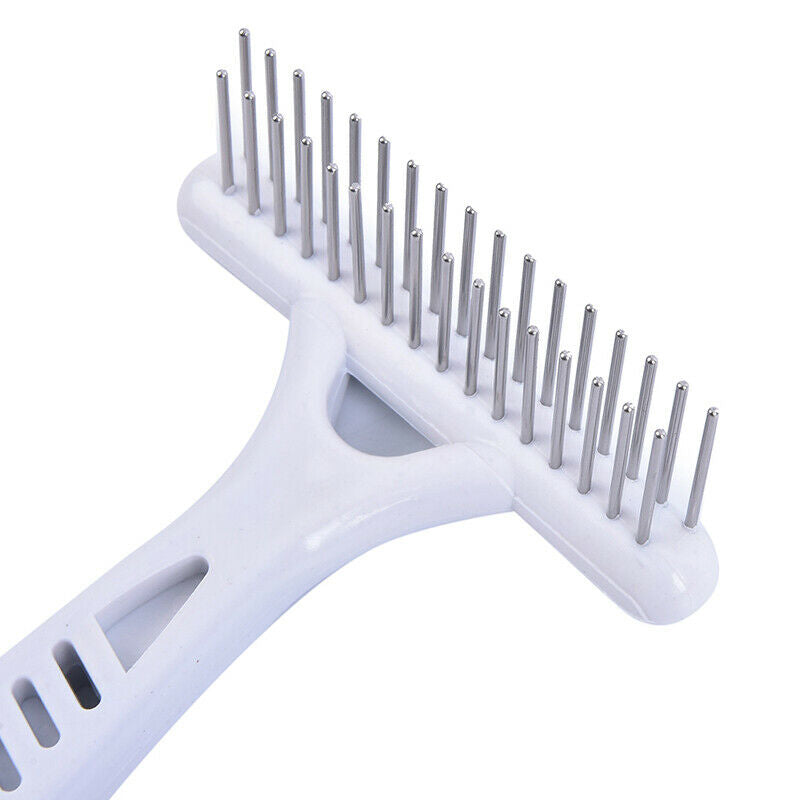 White Rake Comb for Dogs Brush Short Long Hair Shedding Remove Cat Dog BrusSEAU