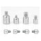 7-Piece Universal Joint Set, Socket Drive Adapter and Reducer Set, 1/4 inch J7L9