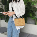 New Fashion Shoulder Bag Ladies Square Straw Bag Summer Rattan Bag Hand-Wov