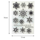 Snowflake Transparent Silicone Clear Rubber Stamp Cling Scrapbooking Card D N4E9
