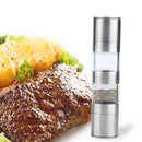 2 in 1 Manual Stainless Steel Kitchen Salt and Pepper Mill Grinder Muller