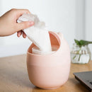 Mini Waste Bin Rolling Cover Desktop Garbage Paper Basket Table Trash Home