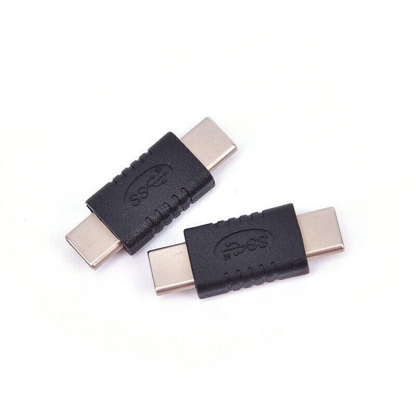 USB 3.1 Type-C Male to Male Adapter Straight Tiny Adaptor Connector Conver BX