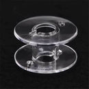 25Pcs/Set Clear Plastic Empty Bobbins Sewing Machine Spools +Durable Storage Box