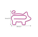 4Pcs Pig Metal Paper Clips Pin Book Bookmark Memo Clip School Office Stationery