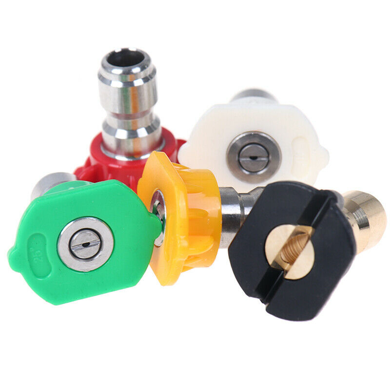 5pcs High Pressure Washer Spray Nozzle Quick Nozzle Tips 1/4 Quick Connect t Ew