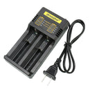Skywolfeye US Plug 2A Li-ion 18650 Battery Charger Adapter w/ Power Display
