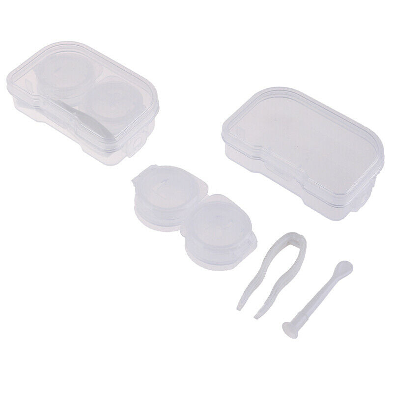Invisible glasses Box Holder Container Case Soak Storage Eyecare Kit ToolsS Gw