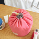 Nylon Drawstring Travel Cosmetic Bag Makeup Organizer Toiletry Bags (Red) A