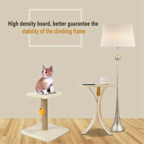 Pet Cat Tree Rope Swing Ball Scratching Post Climbing Frame Diy Assembled I D1I4