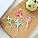 24 Pcs Ballerina Girl Cupcake Baby Birthday Party Decorations Cake Accessor L2S8