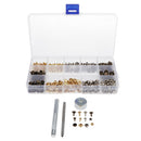 240 Sets Metal Snap Fastener Leather  Rivet Button Sewing with Punch Set Tool