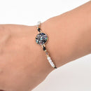 12Pcs/Sets Sequins Round Charms Bracelets Women Girl Braided Adjustable Rop