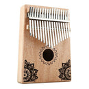 17 Key Kalimba African Solid Wood Thumb Finger Piano Sanza Mbira Calimba PlaF3D9