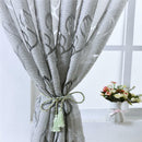 Pair Window Curtain Sheer Voile Tulle Curtain Grey 100x250cm