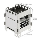 Portable Camping Wood Stove Backpacking Folding Lightweight Pocket Stove Ou H3E4