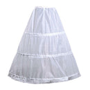 3Hoop ALinehite Long Dressedding Gown Crinoline Petticoat Underskirt Slips: K5B6