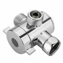 1/2 inch 3-Way T-adapter Diverter Valve Adjustable Shower Head Arm Mounted